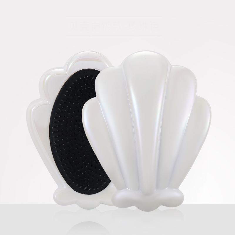 

Блестящая расческа в виде ракушки, расческа для распутывания волос, инструмент для ухода за волосами, антистатическая щетка для волос, женские парикмахерские аксессуары