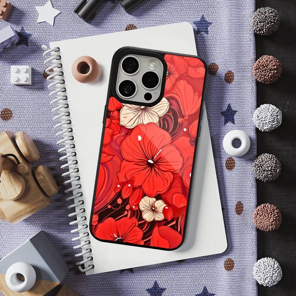 Hibiscus Hawaiian Flower For iPhone 12,Pro,16,15,Mini,13,17,Max,11,14,Plus,For Magsafe,Magnetic Wireless Charging Case
