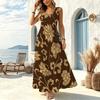 Women's Sleeveless Floral Maxi Dress,Lightweight Loose Fit for Beach Vacation Resort Wear
