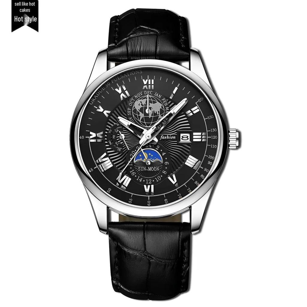 Orologio da Polso al Quarzo da Uomo Elegante: Design Moderno con Calendario, Funzioni Luminose e Precisione Meccanica per una Sofisticatezza Giovanile