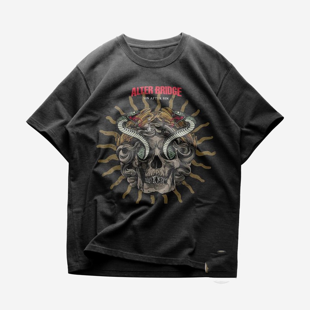 Alter Bridge Sin After Sin Happy Halloween Black T Shirt Full Size S-5XL Unisex T-Shirt S