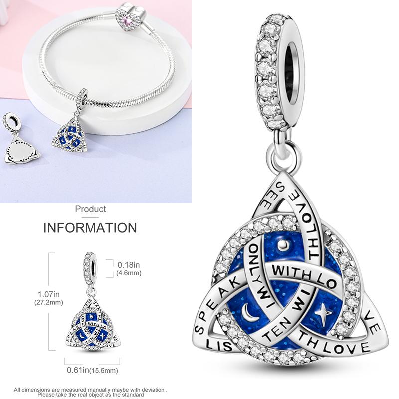 Charms Bead Copper Starlit Sky Moon Sun Earth Universe Charm Fit Bangle Bracelet Necklace Diy Jewelry