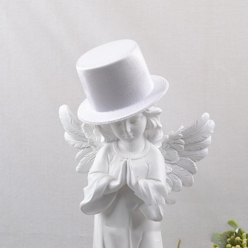 DIY Bare Doll Hat 9cm Mini Top Hat Unfinished EVA Oil Cloth Base For Accessories And Party Decors