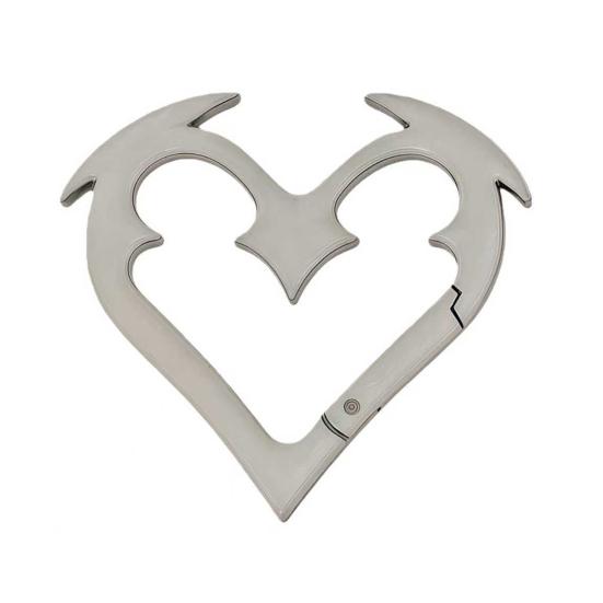 

Карабін у формі серця Ретро-стиль Готичний металевий брелок Легкий карабін із застібкою для ключів Сумок Рюкзаків B