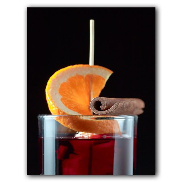 Nordic Moderne Kunst Orange Früchte Rotwein Cocktail Poster Wand Bilder Auf Leinwand Malerei Für Küche Zimmer Hause Dekoration