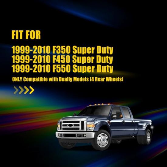 White LED Dually Bed Fender Side Marker Lights For 1999-10 Ford F350 F450 F550 V