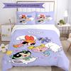 3pcs Custom Name The Powerpuff Girls Bedding Set Duvet Cover Closure Includes 1 Duvet Cover & 2 Pillowcases, Soft and Comfortable for All Seasons.