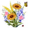 Sunflower Floral Wall Sticker Removable Living Room Bedroom Home Decor Art