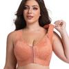 Plus Size Wireless Lace Front Buckle Push-Up French Sleep Bra