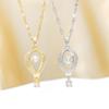 Elegant Women's Diamond Pendant Necklace - Hot Air Balloon Design, Versatile Clavicle Chain
