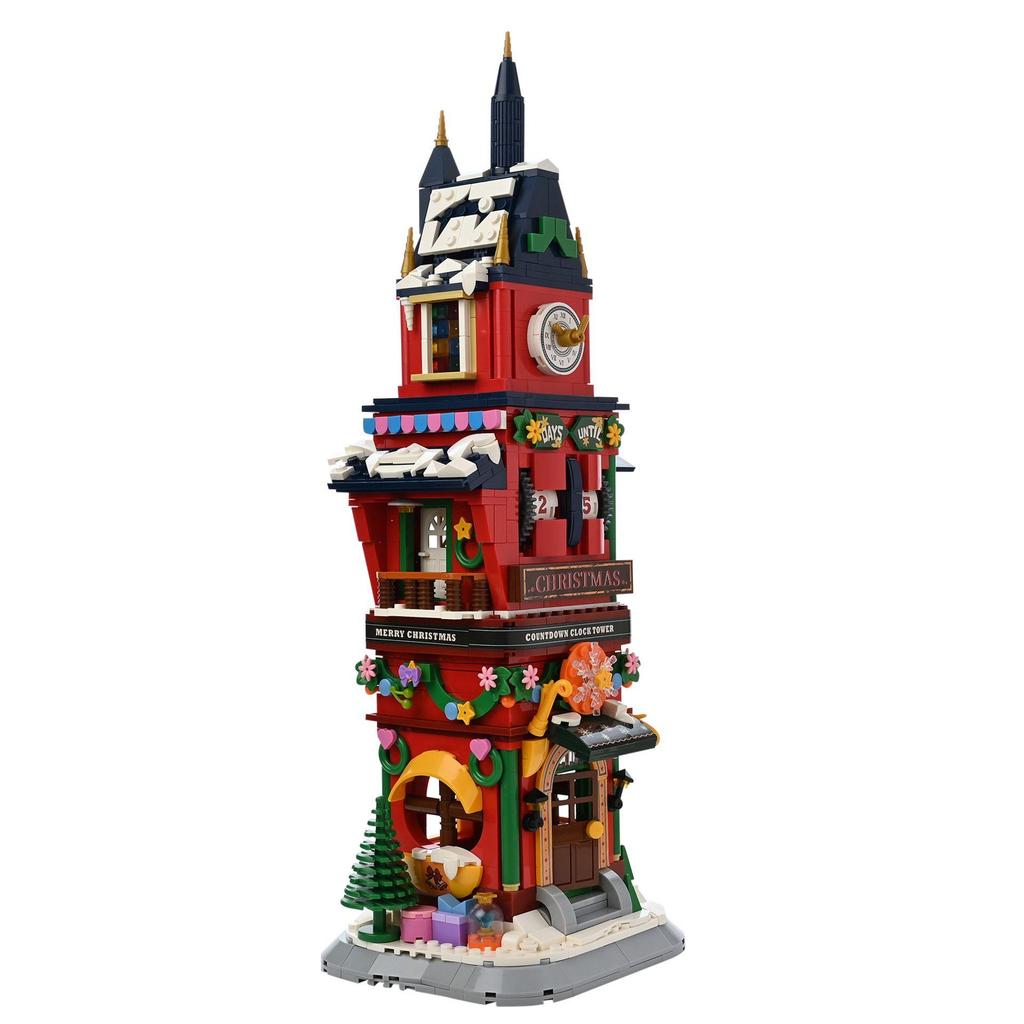 Toy Shop Christmas Clock Tower Brick Building Set Age 6+