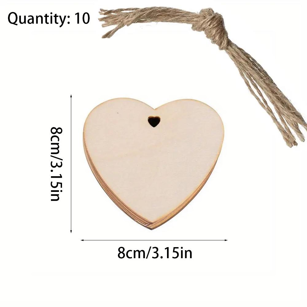 10/100Pcs Christmas Unfinished Wooden Snowflake Elk Ornaments Hanging Cutouts Blank Wood Slices with Cord Craft Embellishments