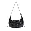 Niche Pleated Underarm Bag Ballet Style Bow Strap Women'S Bag Shoulder Bag Texture Crescent Bag