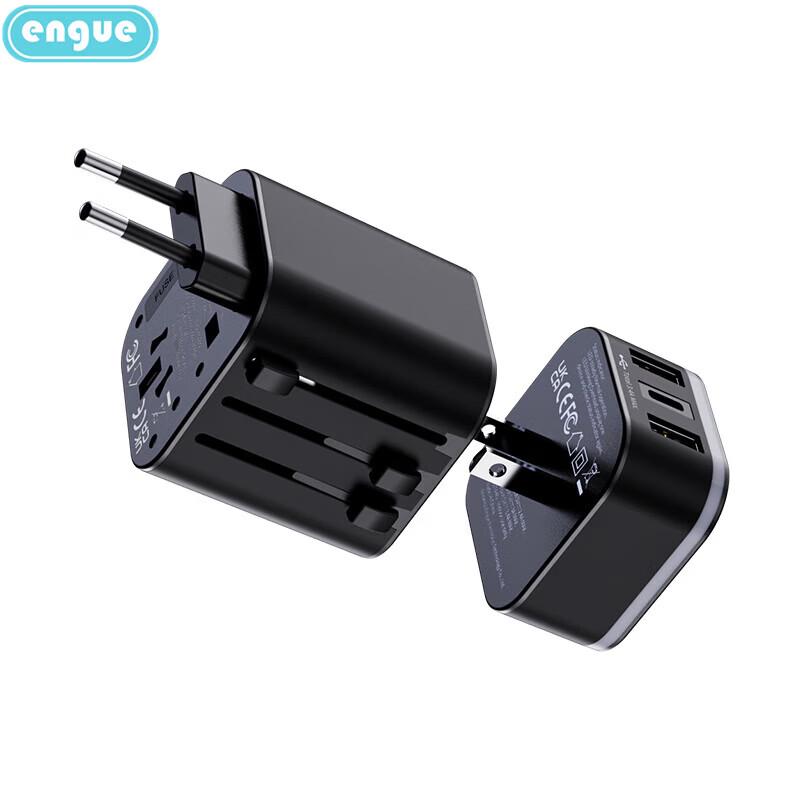 ENGUE Universal-Reiseadapter mit Dual-USB und Typ-C