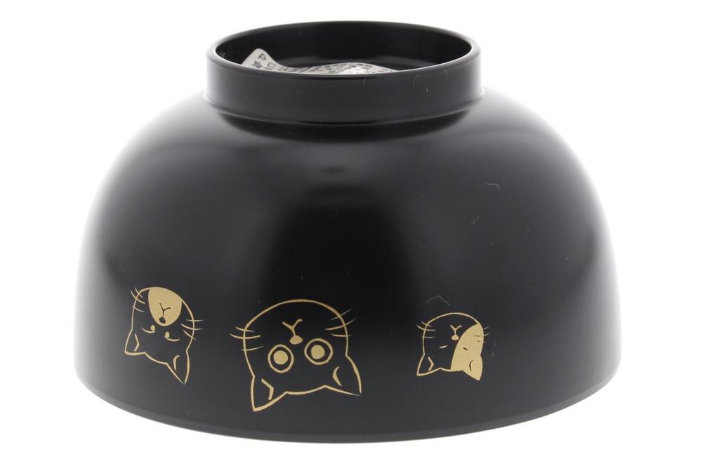 Ishida Made in Dishwasher and Microwave Cat 10 x 10 x 6 cm Children's Bowl, Japan, Safe, Design, Black, Dimensions