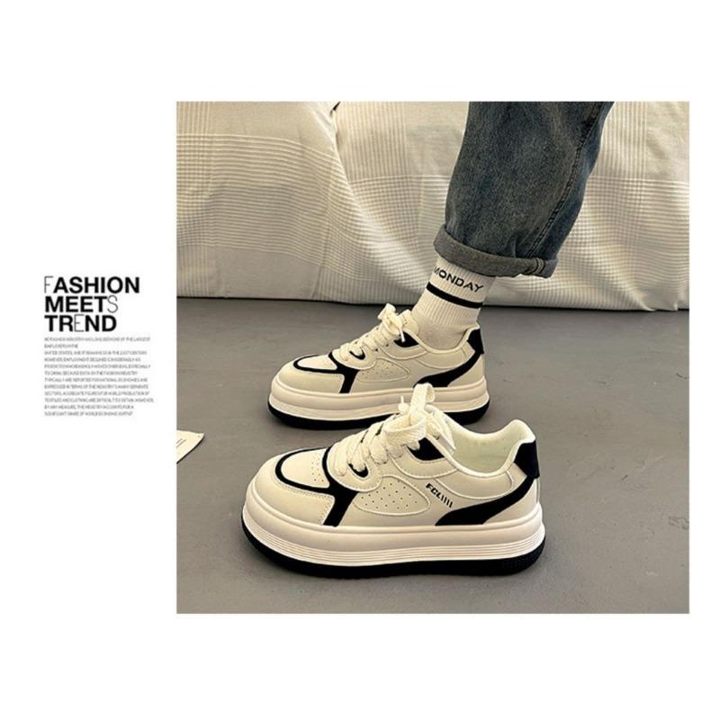 White Shoes Women's Thick Soled Spring and Autumn Casual Sports Shoes