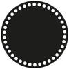 Bottom Crochet Bag Base Round for Crocheting Circle 20cm Black
