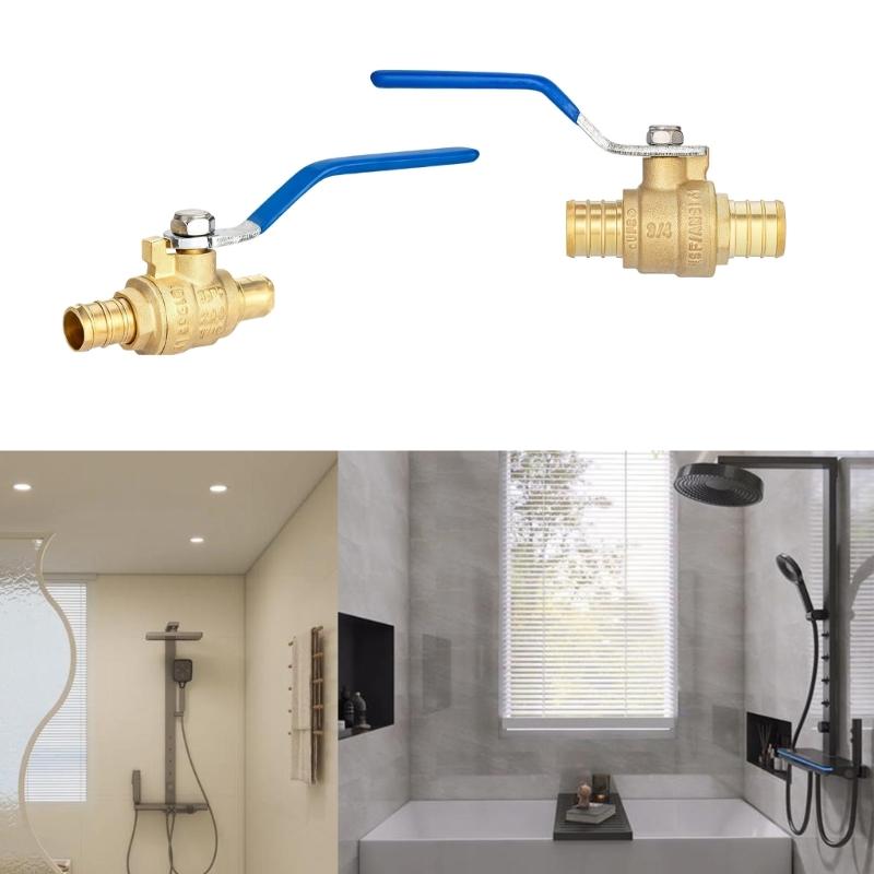Hose Barb Shut off Ball Valves Leakproof Fitting Universals PEX B Pipe Valves Flows Control For Home Industrial Use