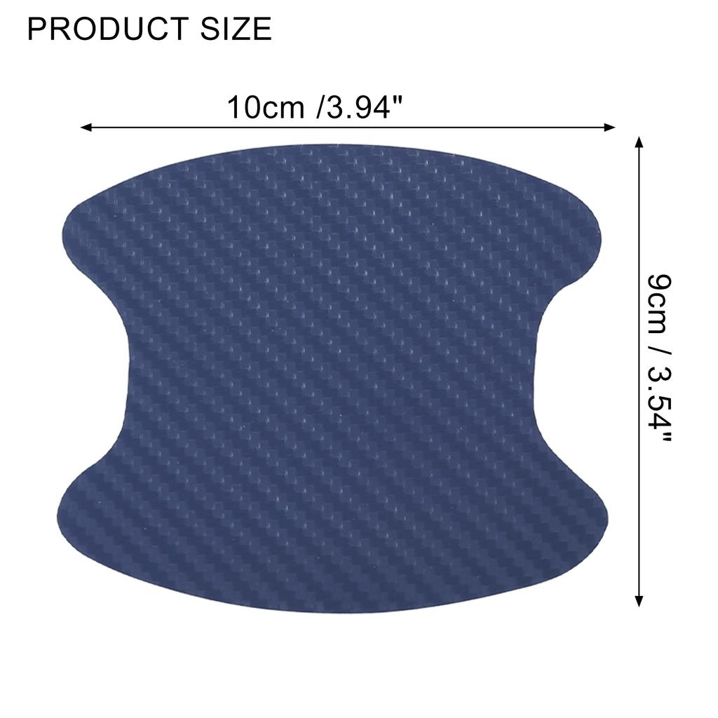 X AUTOHAUX Auto Türschüssel Griff Aufkleber Schutzfolie Kratzschutz Universal Kohlefaser Muster Blau 4 Stück