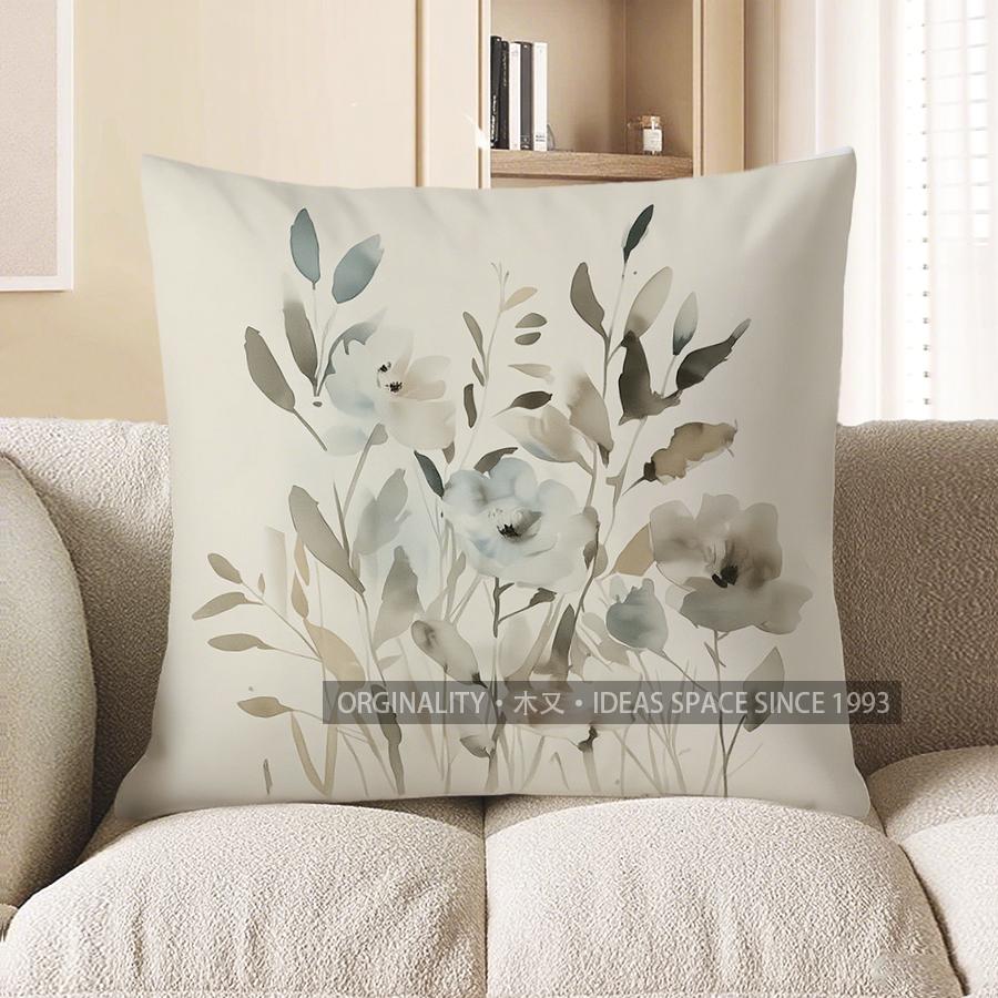 Home Decor Floral Watercolor Cushion For Modern Home Decor Pattern Cushion Cover Suitable For Sofa Bedroom Car Pillow Cover