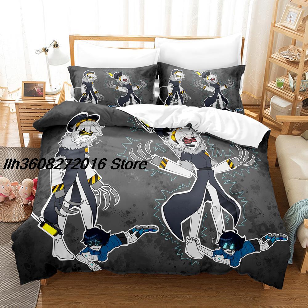 Murder Drones Bettwäsche-Set, Einzelbett, Doppelbett, Queensize-Bett, Kingsize-Bett, Bettbezug-Set für Erwachsene und Kinder, 3D-Anime-Bettlaken-Set