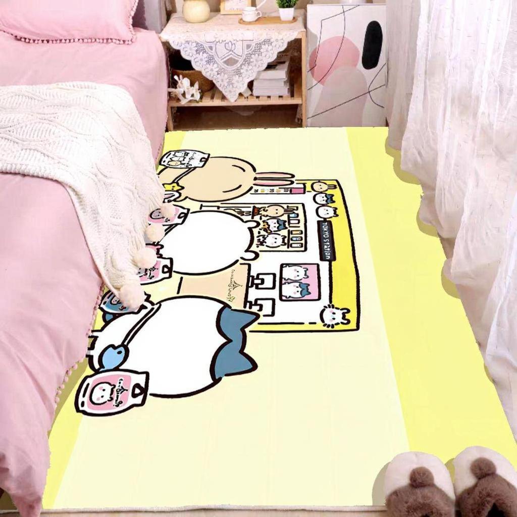 Kawaii Anime Area Rug, plush easytoclean Carpet, Bedroom Dorm Decor JMD01 60x40cm