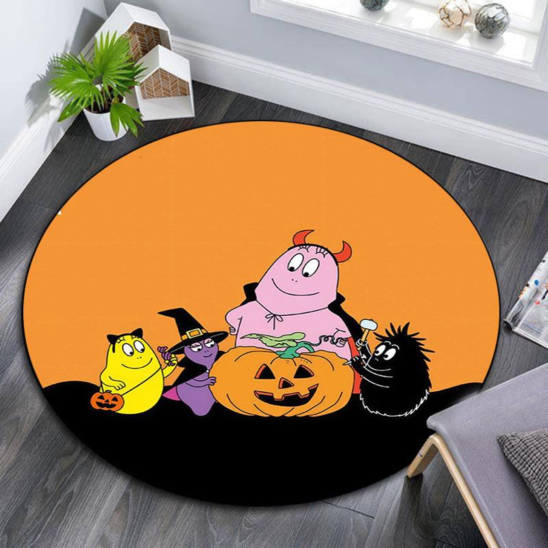 Barbapapa,Round Area Rug,Carpet Rug for Living Room Bedroom Sofa Playroom Decor,Non-slip Floor Mat