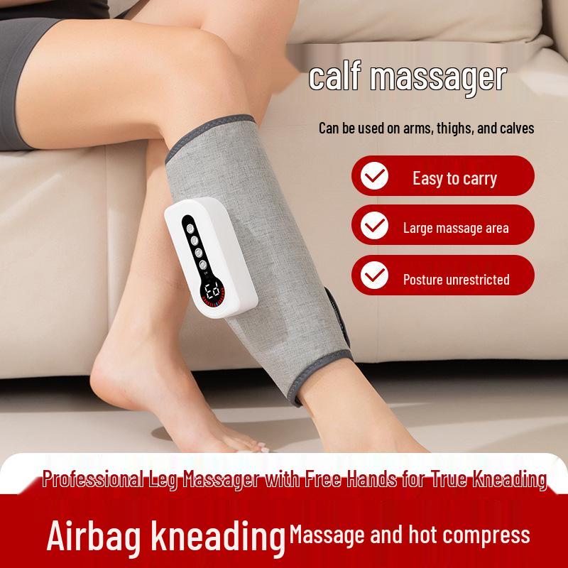 Air Pressure Hot Compress Calf & Leg Massager for Home Use - Relieve Soreness with Kneading Action