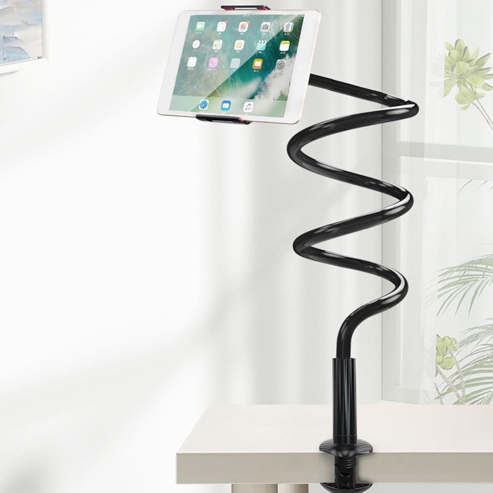 Bedside Phone Holder Clip 360°Rotatable Flexible Long Arm Stand Multi-Purpose Overhead Cell Phone Clamp for Bedroom Living Room