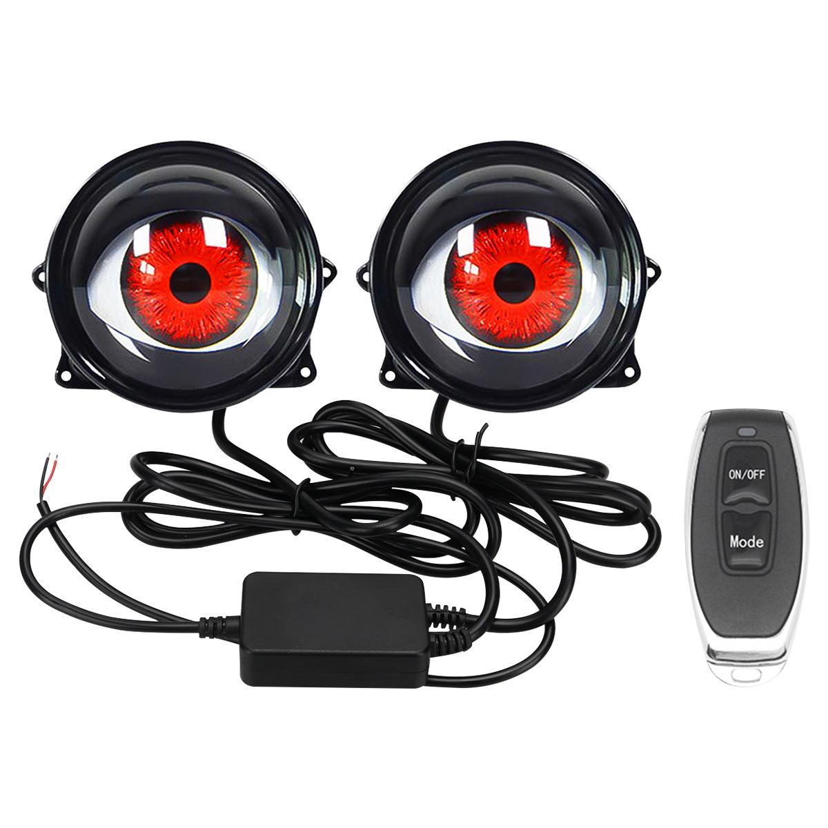 

3D динамические декоративные огни для автомобиля, мотоцикла, 3-дюймовые линзы, светодиодные фонари Devil Eye, комплекты для модернизации, сборка, модифицированная 12 В
