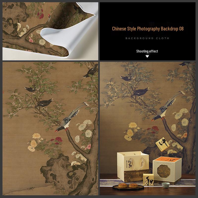Large Chinese Retro Still Life Background Cloth for Photography