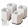 4 Pieces Appliance Support Pad Ribbed Surface AntiSlip Foot Shock Absorbing Gray 1 Layer