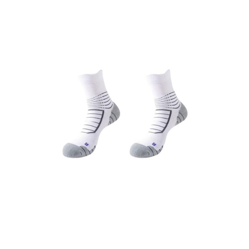 Towel Bottom Socks Men's Mid-calf Spring and Summer Style Thickened Running Sports Men's Style Basketball Professional Badminton Practical Anti-odor