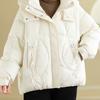 Women Down Jacket Casual Loose Autumn Winter Outwear Hood Down Short Coat