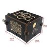 Wooden Uniq Carved Hand Crank Happy-Birthday-Black Theme Music Box