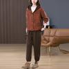 Plus Size Casual Hooded Jacket & Harem Pants Two-Piece Set