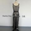 Women's Sequin Long Vacation Dress: Sexy Hollow-Out, Sun Protection Beach Cover-Up