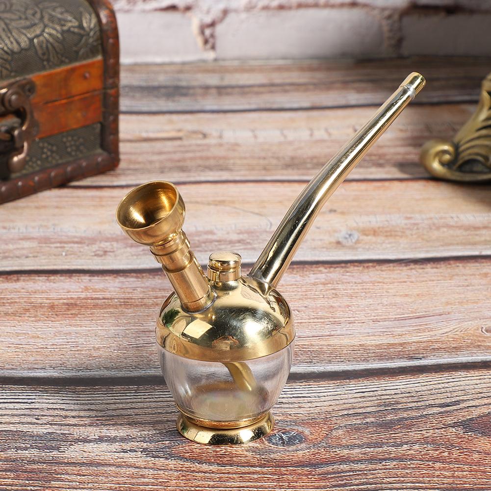 Filtered Water Pipe Portable Mini Brass DualUse Vintage Removable Smoking Pipes