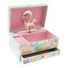 Princess Musical Jewelry Storage Box Decorative Jewelry Organizer Box with Drawer Bracelet Ring Holder Case for Girls Kids Gifts
