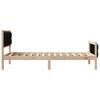 Bed Frame Black 90 x 200 cm Solid Pine Wood