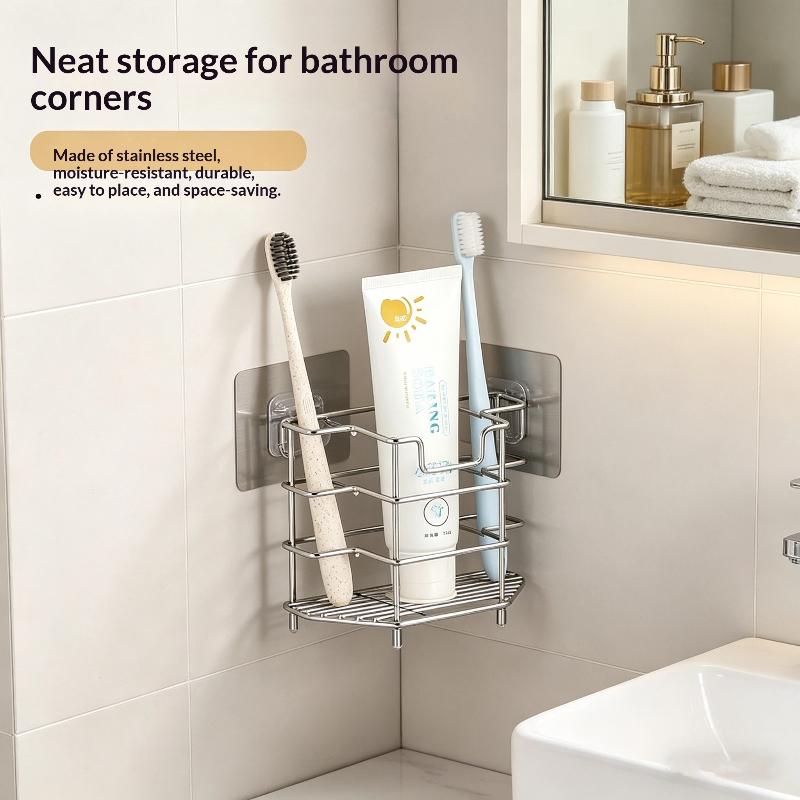 Home Bathroom Toothbrush Holder Rack 201 Stainless Steel Efficient Use