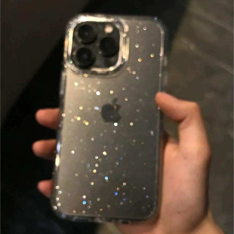 Luxury Bling Glitter Clear Case For iPhone 17 Air 16 15 14 13 12 Mini 11 Pro Max Plus Shockproof Transparent Soft TPU Cover