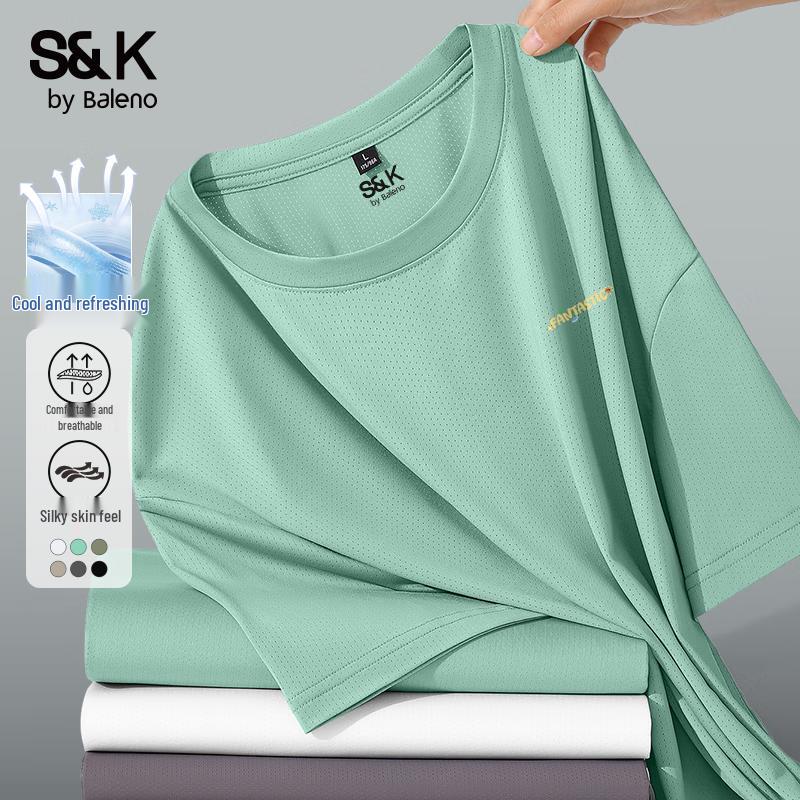 Baleno Men s S&K Ice Silk Breathable Mesh T-Shirt 2XL