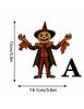 Dwuwymiarowa Dekoracja Wejściowa na Halloween 0,4 cm Dynia Strach na Wróble, Dekoracja na Imprezę Plenerową, do Ogrodu i na Ścianę, Dziedziniec