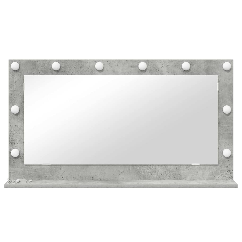 Rectangular Washbasin Mirror Concrete Grey 100 x 55 x 18 cm