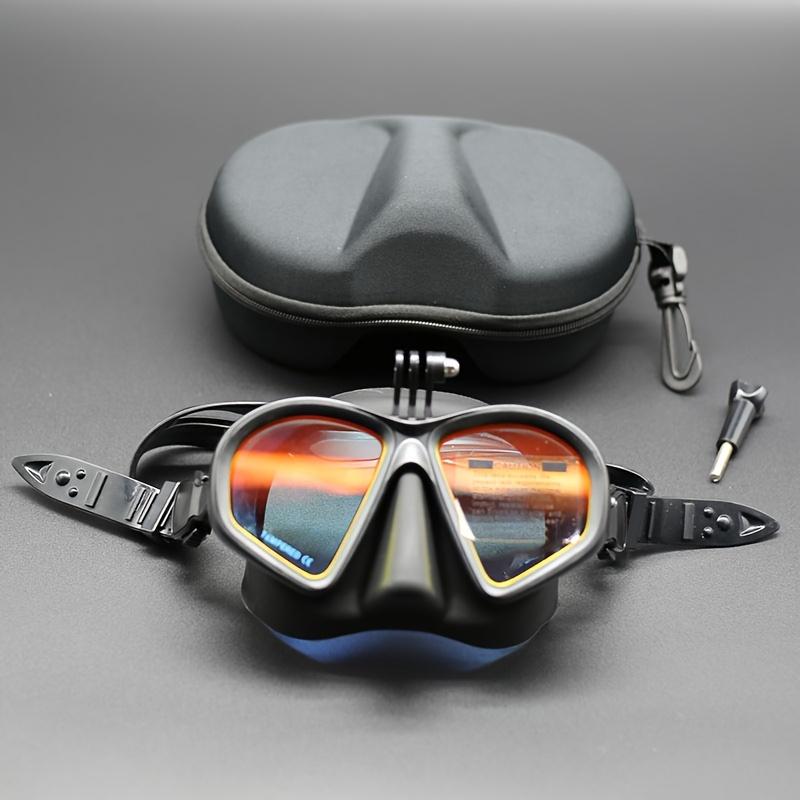 1PCS Tempered Glass Diving Mask High-definition Waterproof and Anti Fog Goggles for Snorkeling and Scuba Diving - Camera Holder