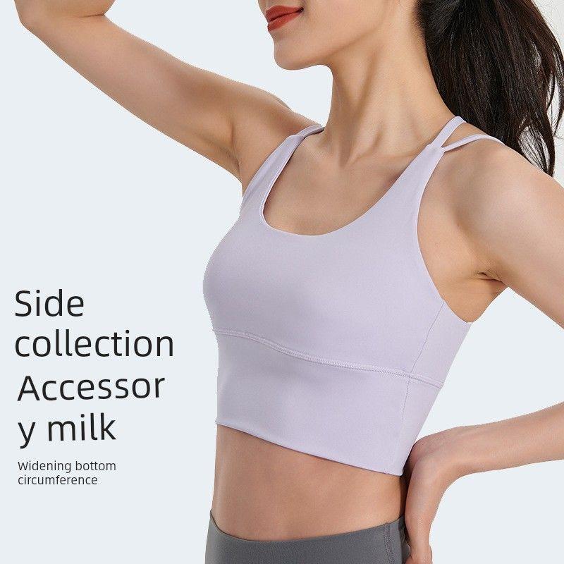Export Soft Glutinous Yoga Straps Fitness Beauty Back Yoga Vest Sports Intimates Bubble Wrap Running Cover Supernumerary Breast Tops Women