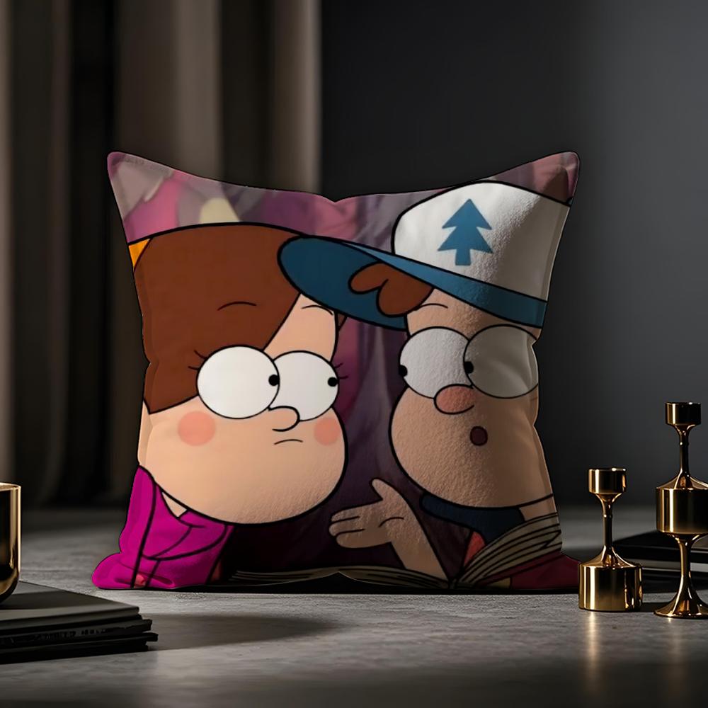 Husa de perna Gravity Falls Husa de perna anti-acarieni Fermoar ascuns Pluș scurt mătăsos Husa de perna pentru canapea