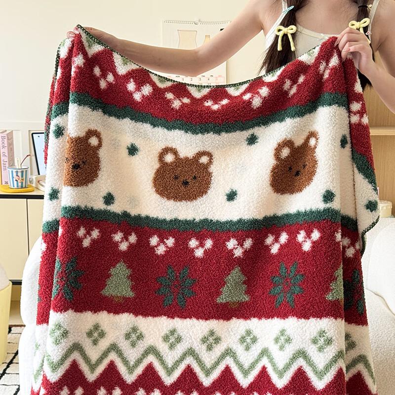 LISM Plush Flannel Throw Blanket