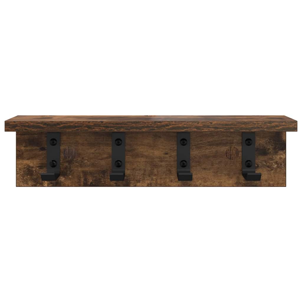 Wall mounted nightstand Smoked Oak 40 x 10.5 x 10.5 cm